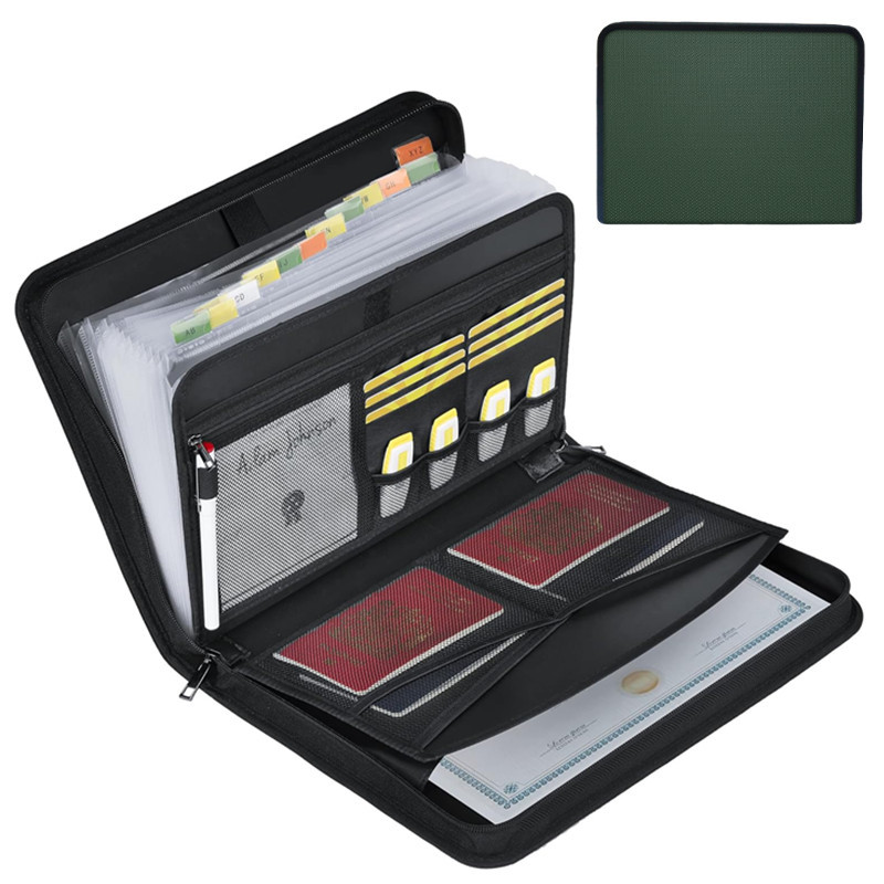Expandable Accordion File Folder 13 Pockets - Termoodporna, rozszerzalna teczka z zamkiem, 13