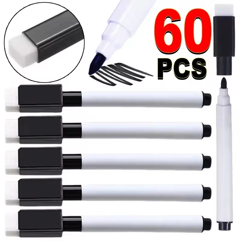 School Supplies - Magnetyczne czarne markery do pisania na
