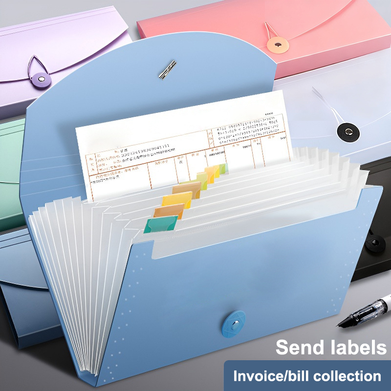 Expandable Accordion File Folder 13 Pockets - 13-kieszeniowa, rozszerzalna teczka na dokumenty, organizer