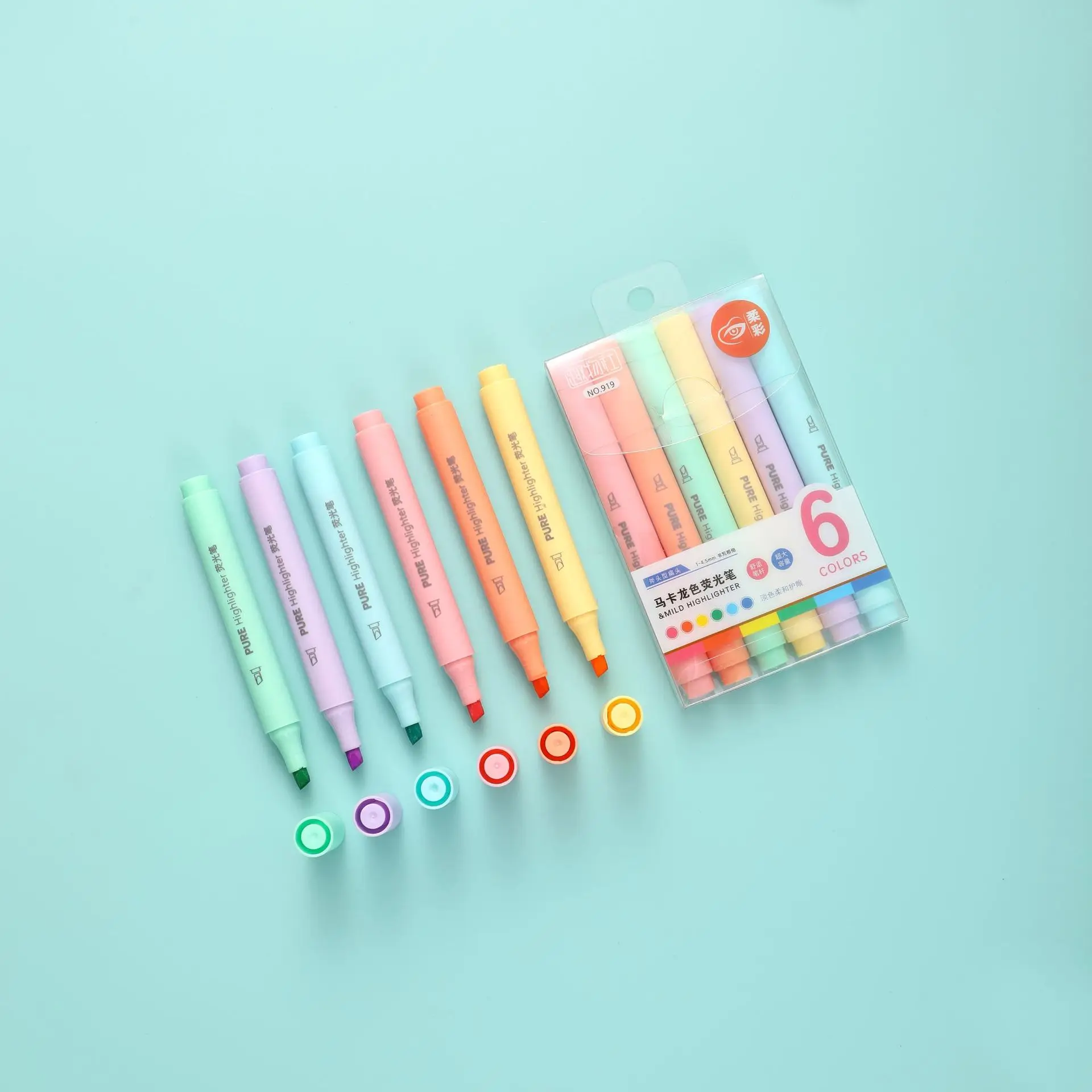6 sztuk/zestaw pastelowy kolor – Pastel Highlighter Set Double Ended recenzja i cena