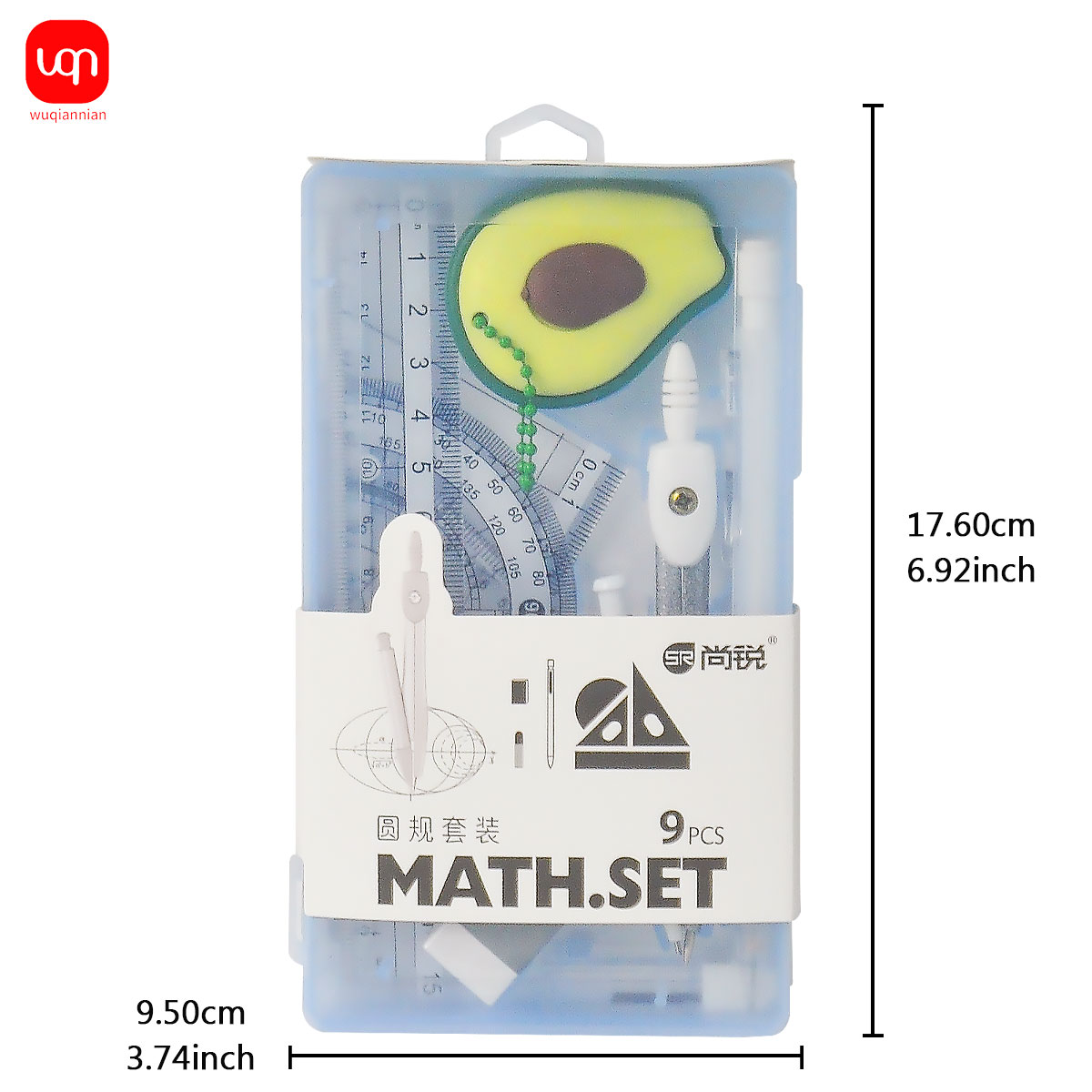 9-częściowy zestaw geometryczn – Math Geometry Set With Compass recenzja i cena